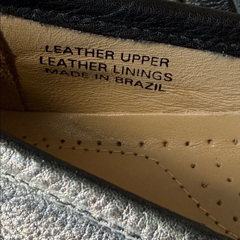 Stacy Adams Textured leather loafers mix toe Stitching Details New Size 9.5M